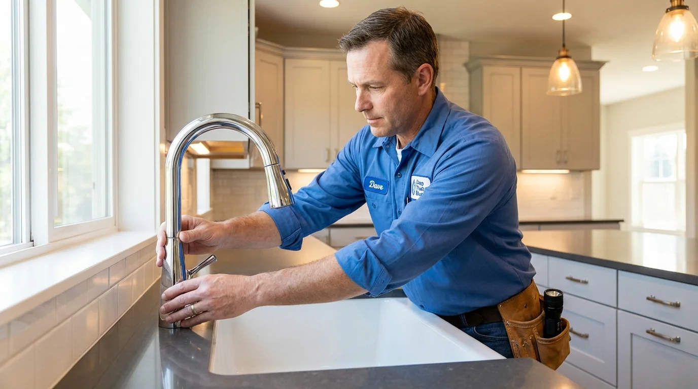 Kitchen faucet installation by Johns Plumbing LLC in Willmar